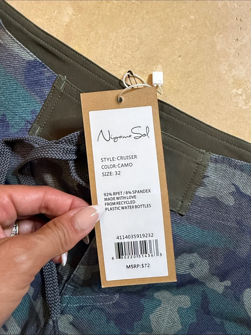 💙NWT NiyamaSol Board Shorts with Side Zipper Pockets💙